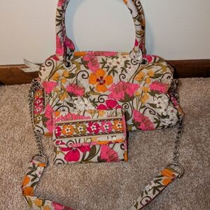 Floral Vera Bradley Bag Set with Wallet
